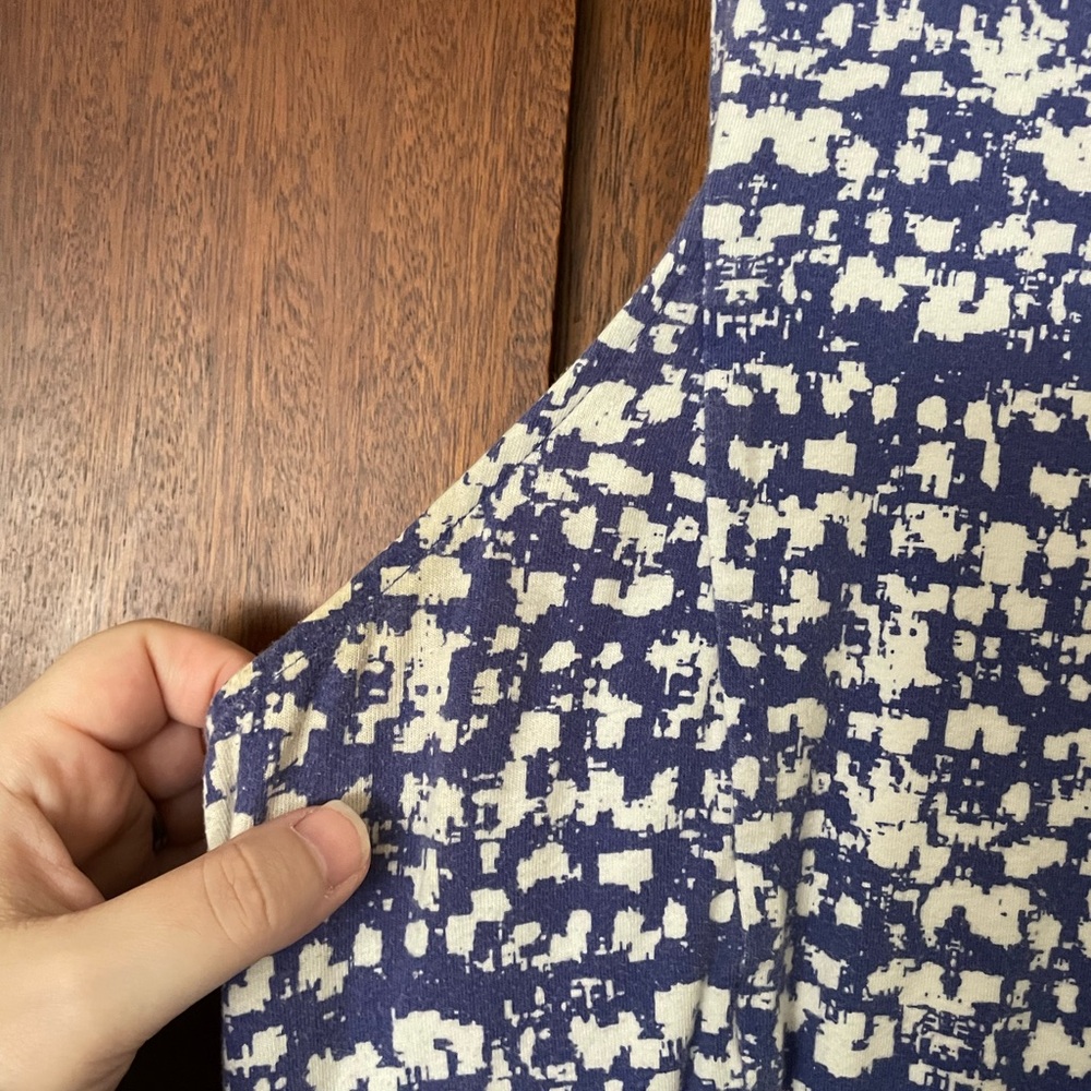 Fun blue and white Xhilaration abstract print skater dress - Picture 3 of 8